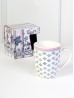 Flowers & Stripes Print Mug Set (set of 4) 350ml (12oz)